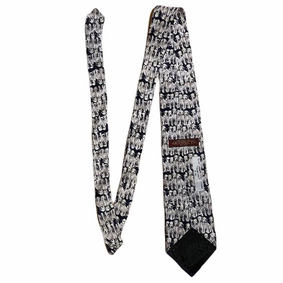 Museum Artifacts 100% Silk 1997 Landmark Stock “Dalmatians” By SNI All-over tie - Picture 1 of 4